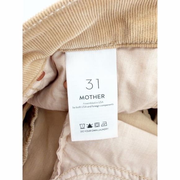 Mother The Tomcat Ankle Jean Pants in Hopscotch Cafe Spice Corduroy Tan Size 31 - Picture 7 of 11